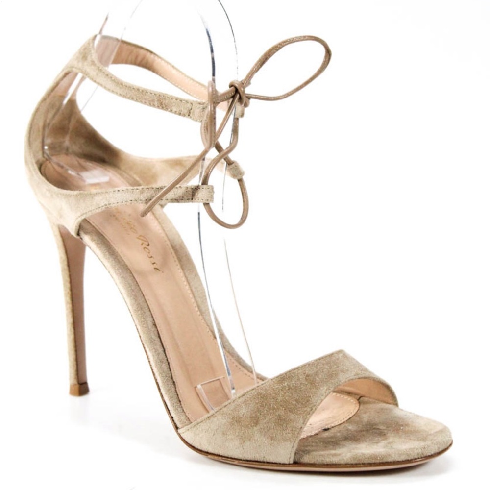 Gianvito Rossi High Heel Suede Darcy Sandals
